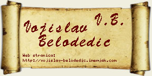 Vojislav Belodedić vizit kartica